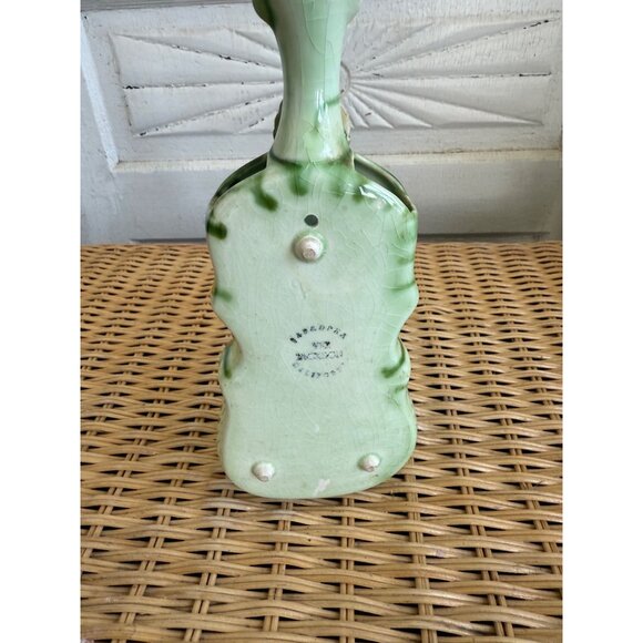 Vintage 50's Vee Jackson California Pottery Violin Wall Pocket Vase Flower - Picture 2 of 16